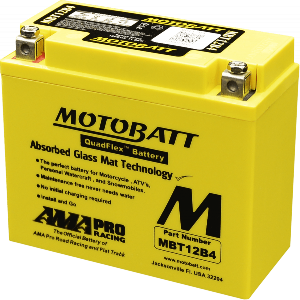 Batería Motobatt MBT12B4 QUADFLEX 12V 13AH