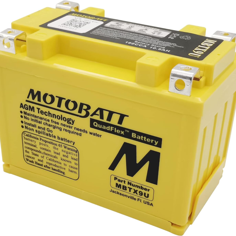 Batería Motobatt MBTX9U AGM QUADFLEX 12V 11AH