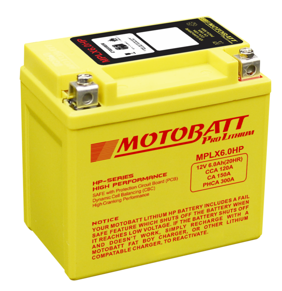Batería Motobatt MPLX7U-HP Lithium 12V 6A